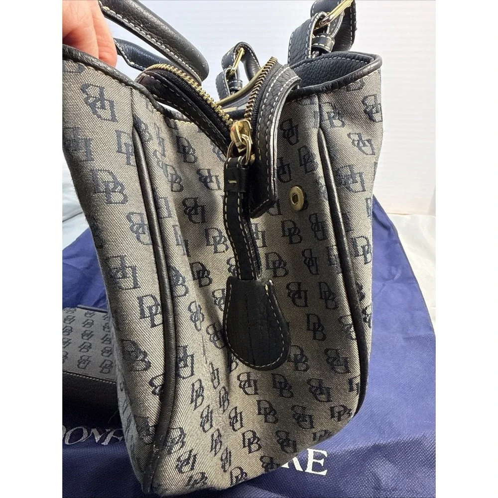 Authentic Dooney & Bourke Signature Monogram 2pc Satchel & Wallet Set